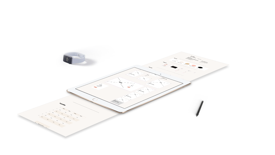 Porvoon museon design systeemi iPadissa